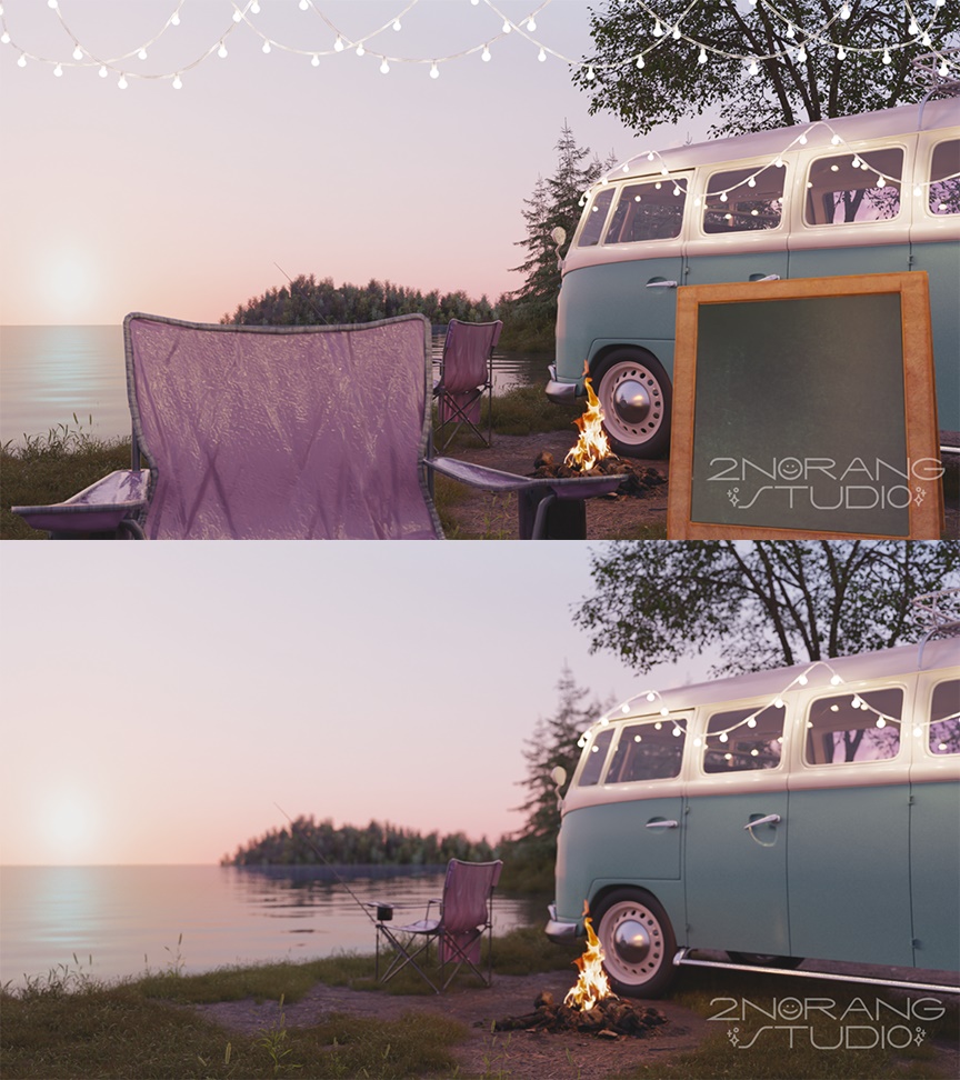 Chilling in the Lakeside Camper