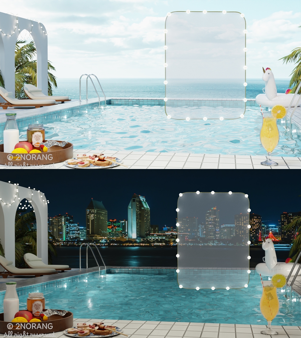 Clear Summer Pool (영상배경포함)