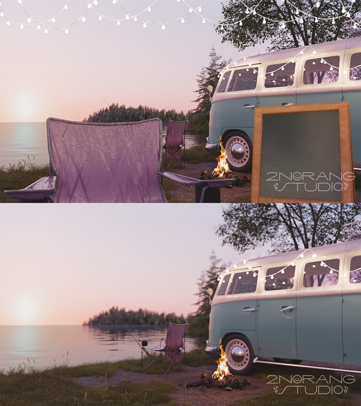 Chilling in the Lakeside Camper