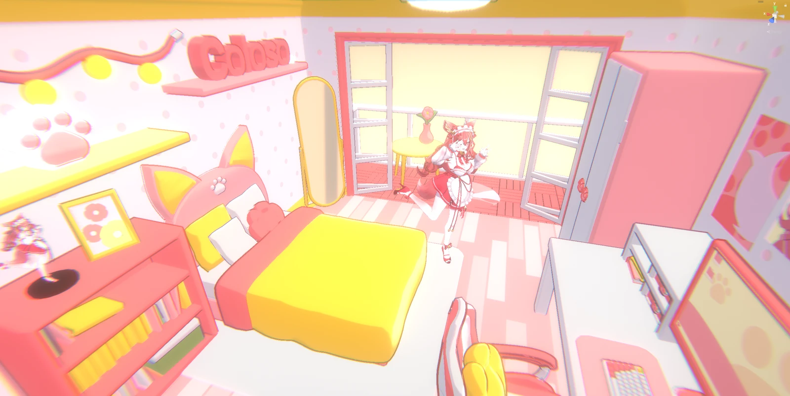 핑크 실내