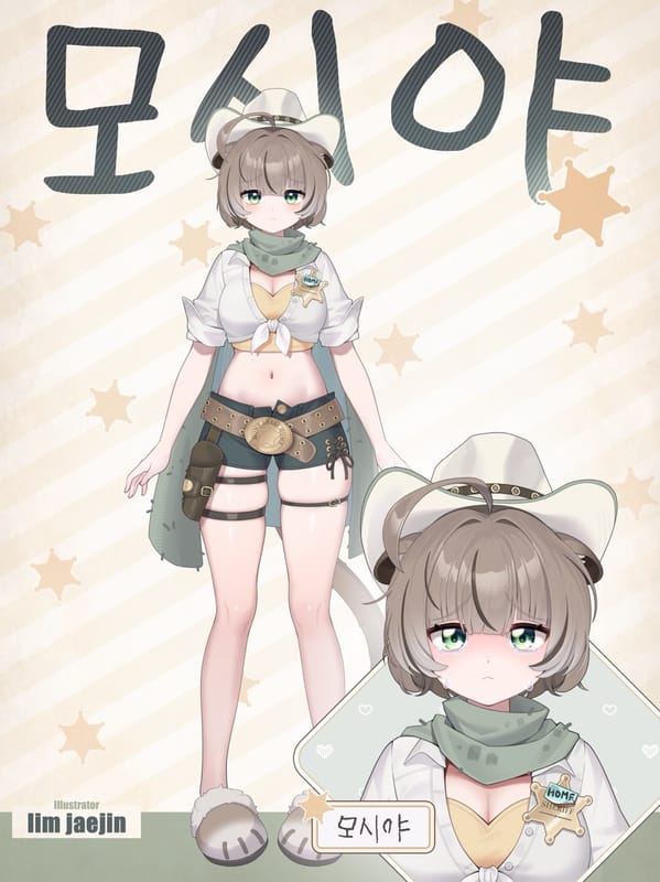모시야님 live2d 일러스트